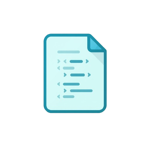A flat vector icon of a document page with a folded top-right corner, outlined in teal and filled with a very light aqua color, on a plain white background.